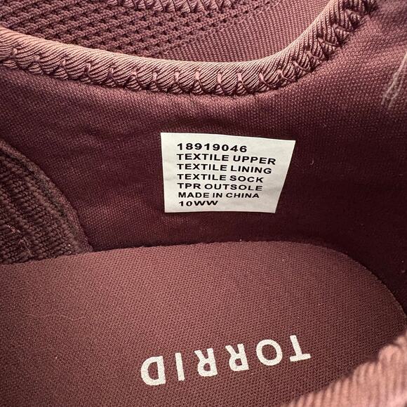 TORRID Women's 10WW Burgundy Chunky Active Sneaker Lace Up Jewels NWOT Active - Picture 4 of 13